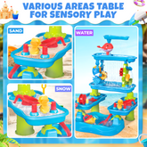 YCFUN Sand and Water Tables for Toddlers, 5 Tier Outdoor Toys for Kids Boys Girls